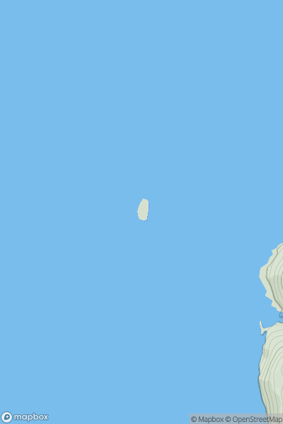 Thumbnail image for Gull Rock [South West England] [SX038864] showing contour plot for surrounding peak